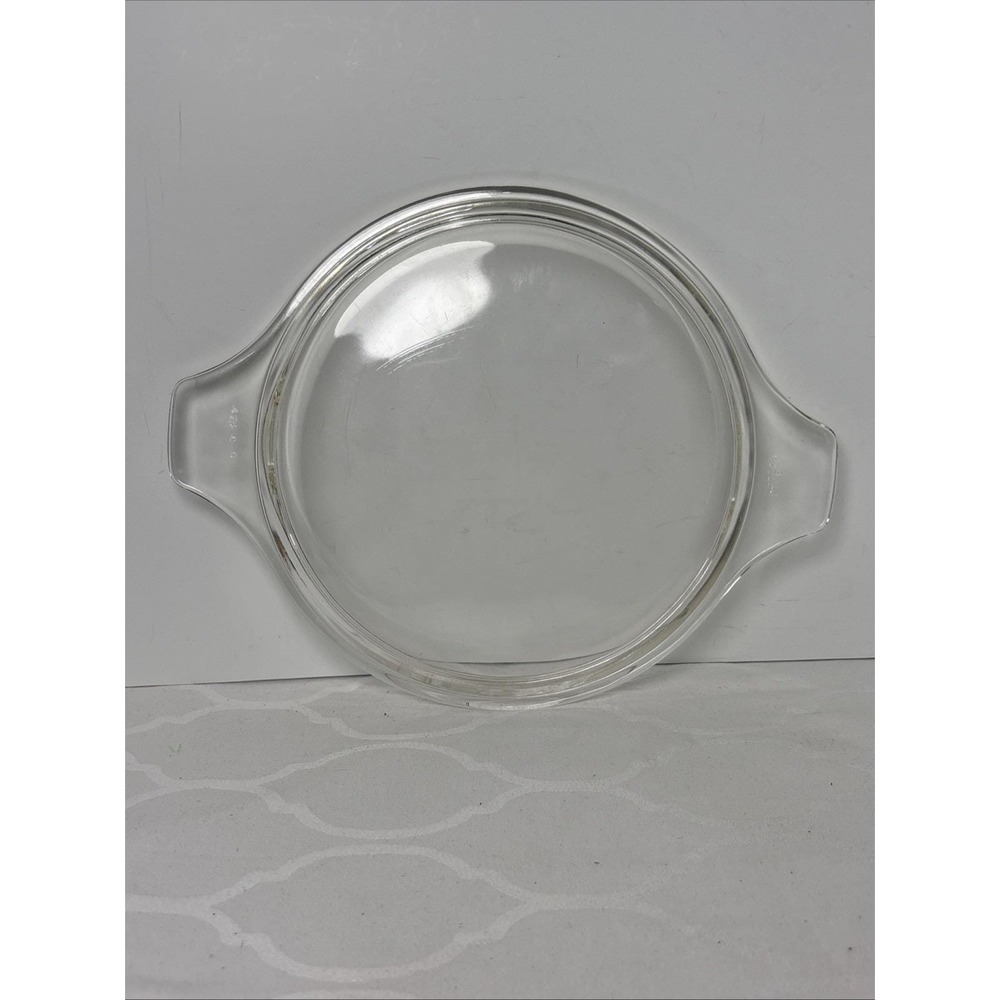 Vintage Pyrex Clear Glass Round Casserole Lid 475-C Cinderella Lid HTF